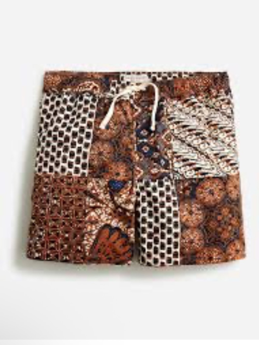 NWT  J. Crew Wallace & Barnes Patchwork 6” Shorts Elastic WB Pockets Size Large